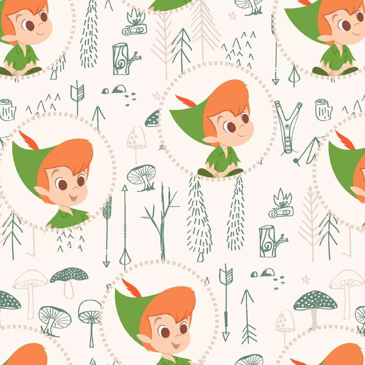 Disney Peter Pan Forest Adventure Fabric