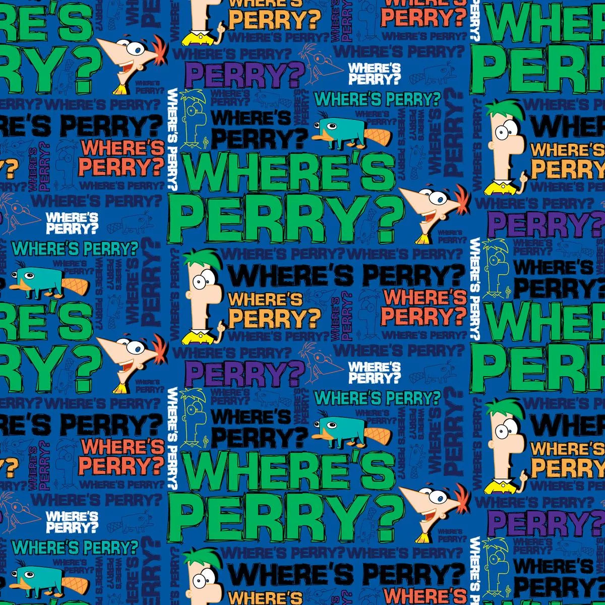 disney-phineas-ferb-where-s-perry-toss-fabric Disney Phineas & Ferb Where’s Perry Toss Fabric