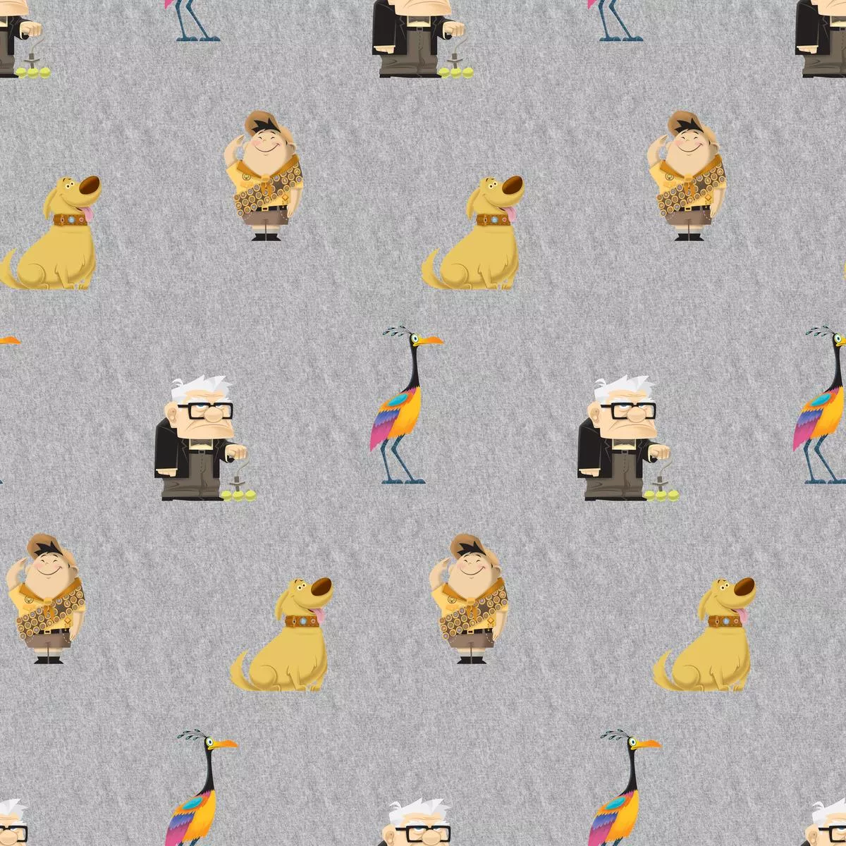disney-pixar-up-gray-character-fabric Disney Pixar Up Gray Character Fabric