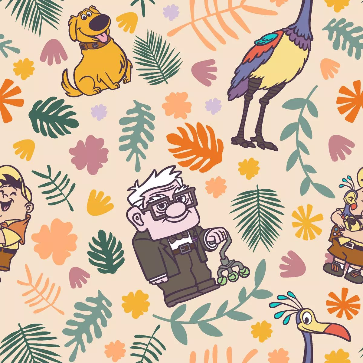 Disney Pixar Up Tropical Character Fabric
