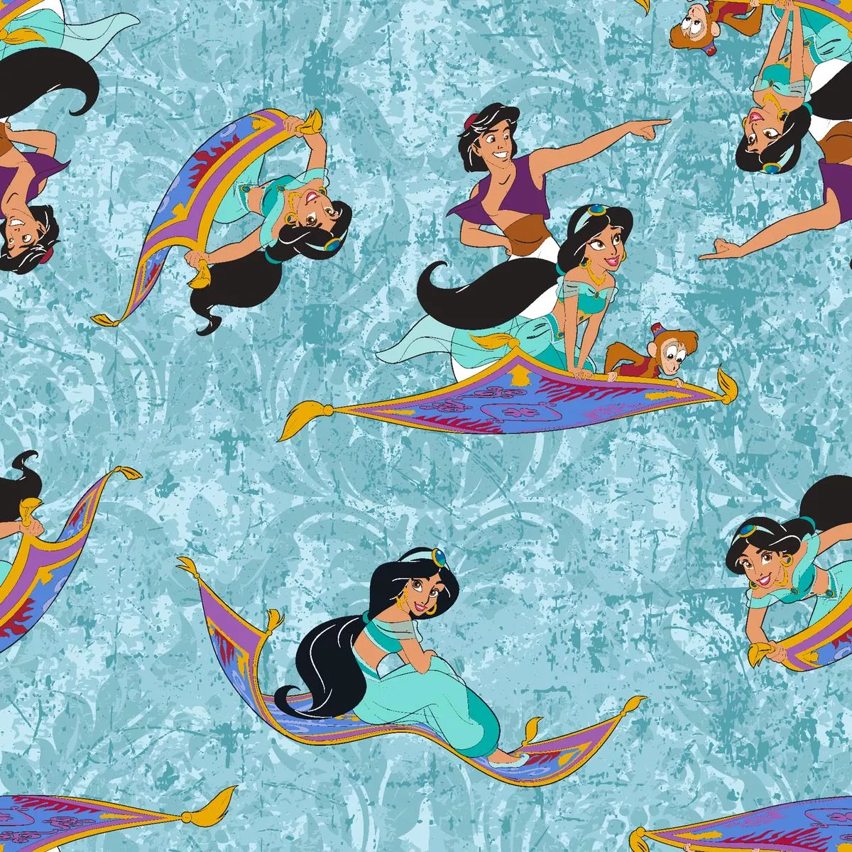 disney-princess-jasmine-aladdin-magic-carpet-fabric Disney Princess Jasmine & Aladdin Magic Carpet Fabric