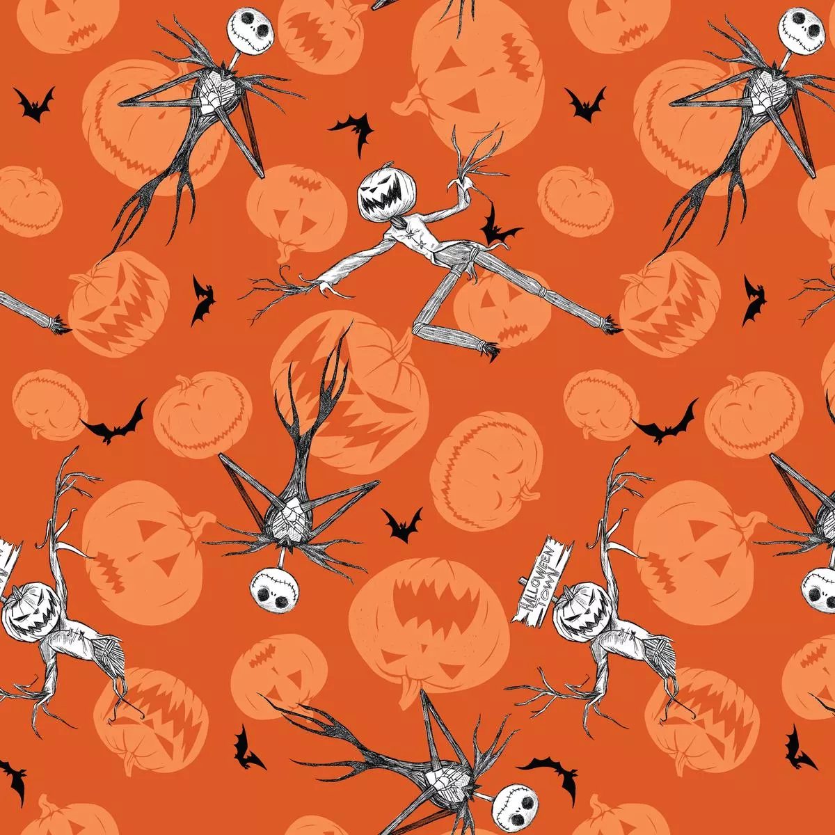 disney-tim-burton-s-nightmare-before-christmas-spooky-pumpkin-character-fabric Disney Tim Burton’s The Nightmare Before Christmas Spooky Pumpkin Character Fabric