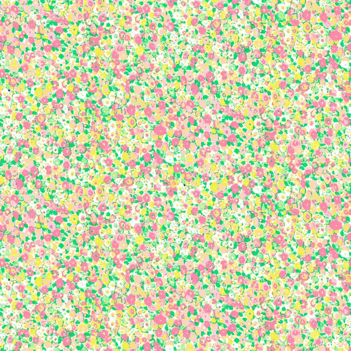 ditsy-floral-on-pink-yellow-fabric Ditsy Floral on Pink & Yellow Fabric