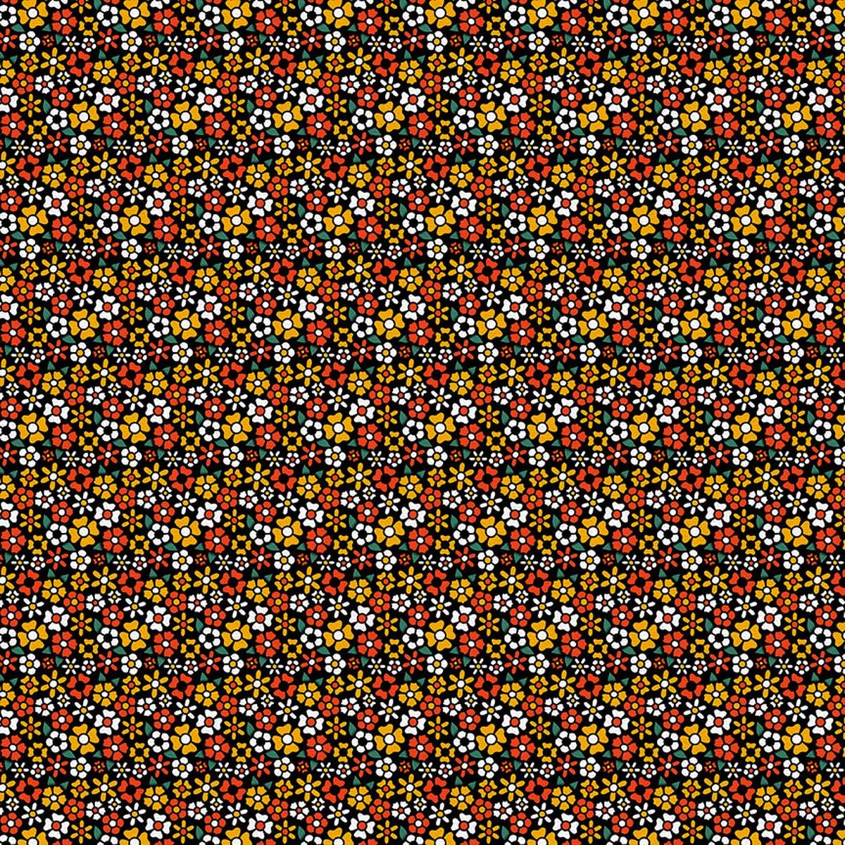 ditsy-flower-tattoos-black-cotton-wide Ditsy Flower Tattoos – Black – Cotton Wide