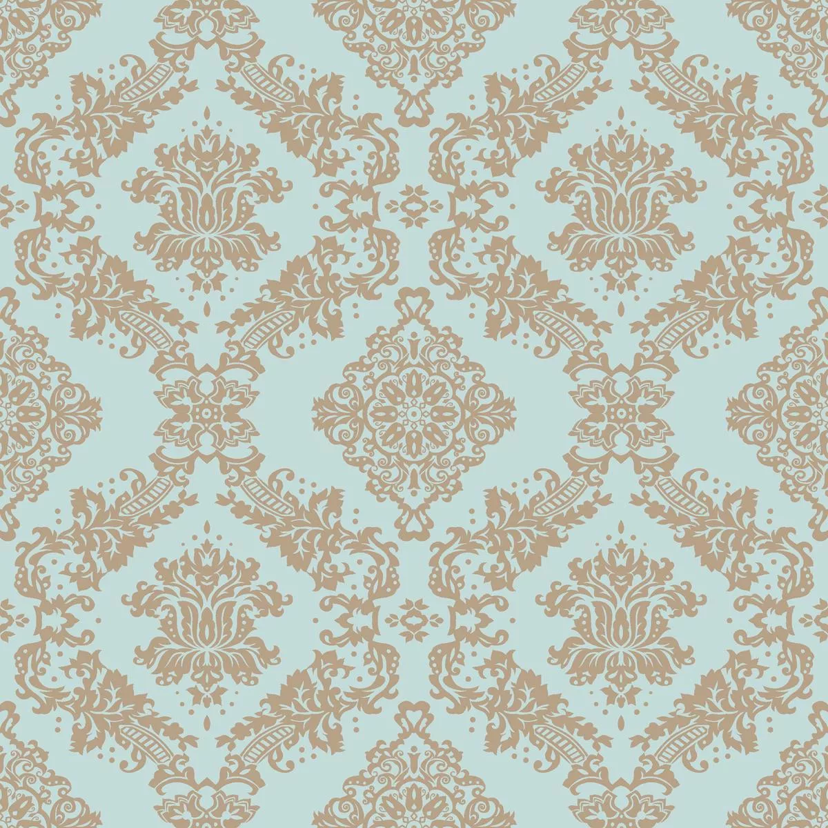Divine Damask on Frost Fabric