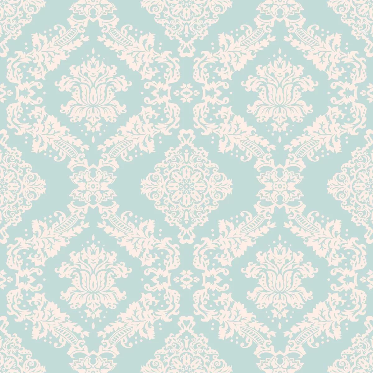 Divine Damask on Ice Fabric