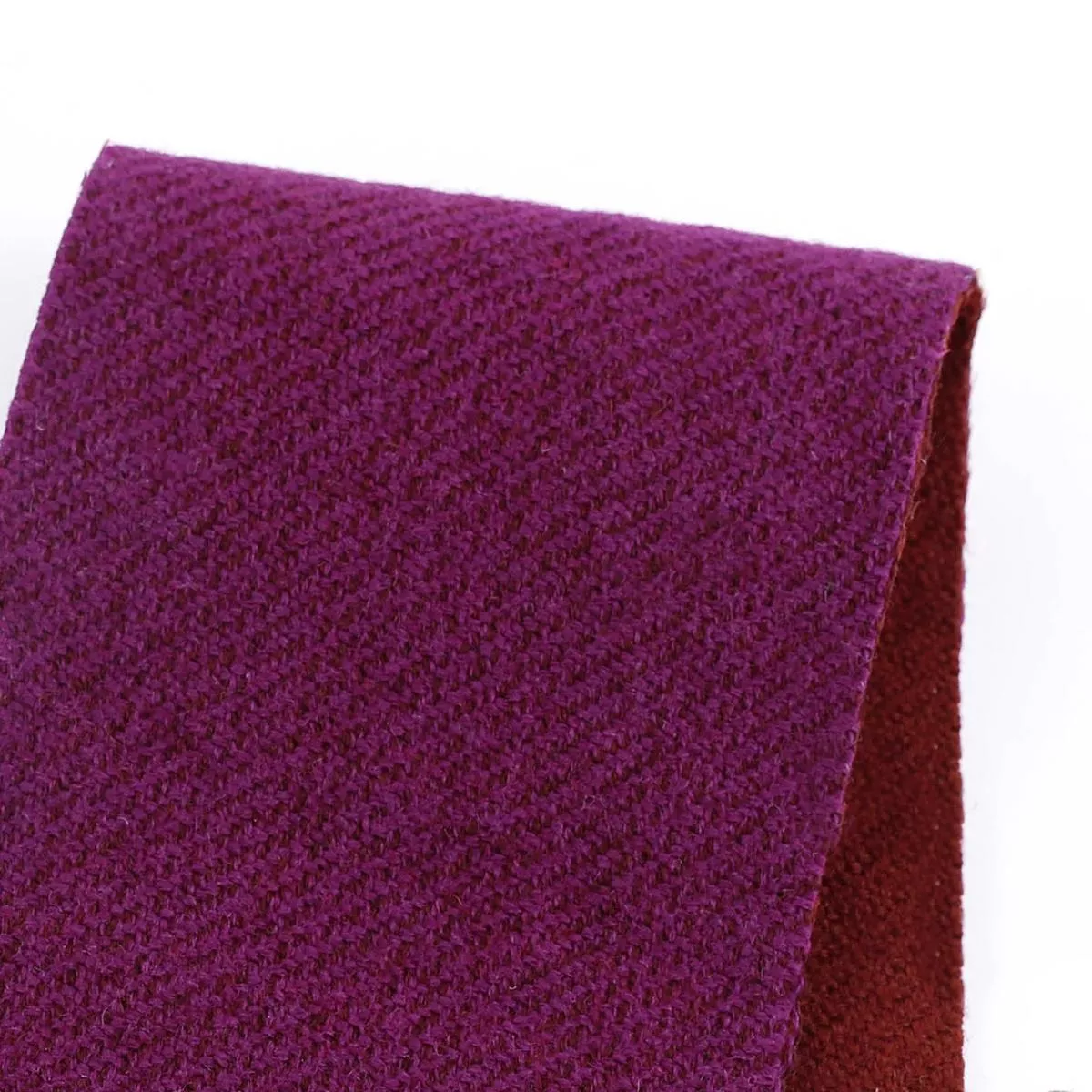 Double Faced Pure Wool Coating – Berry/Clove