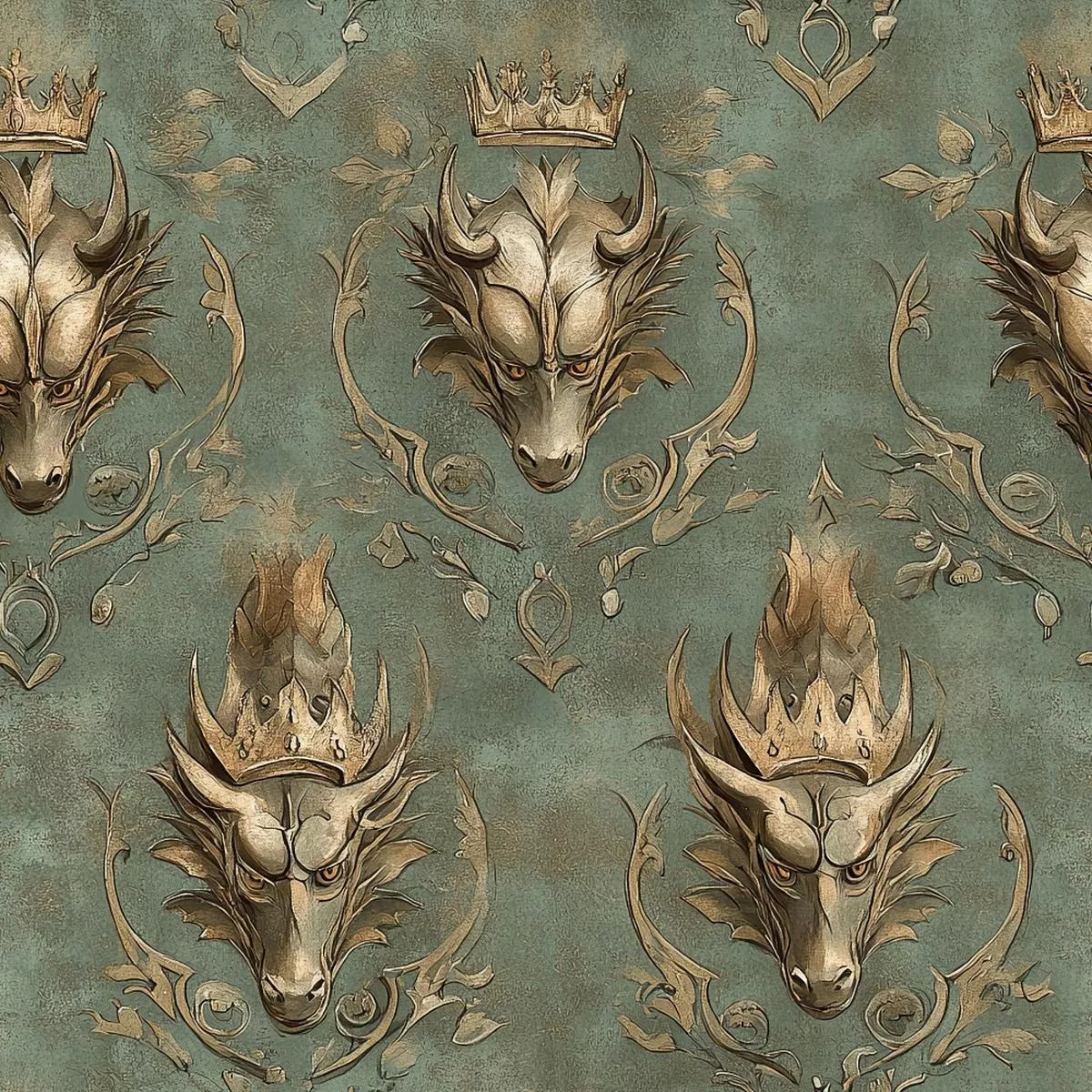 Draconian Royale Pattern 17 Quilting Cotton Fabric