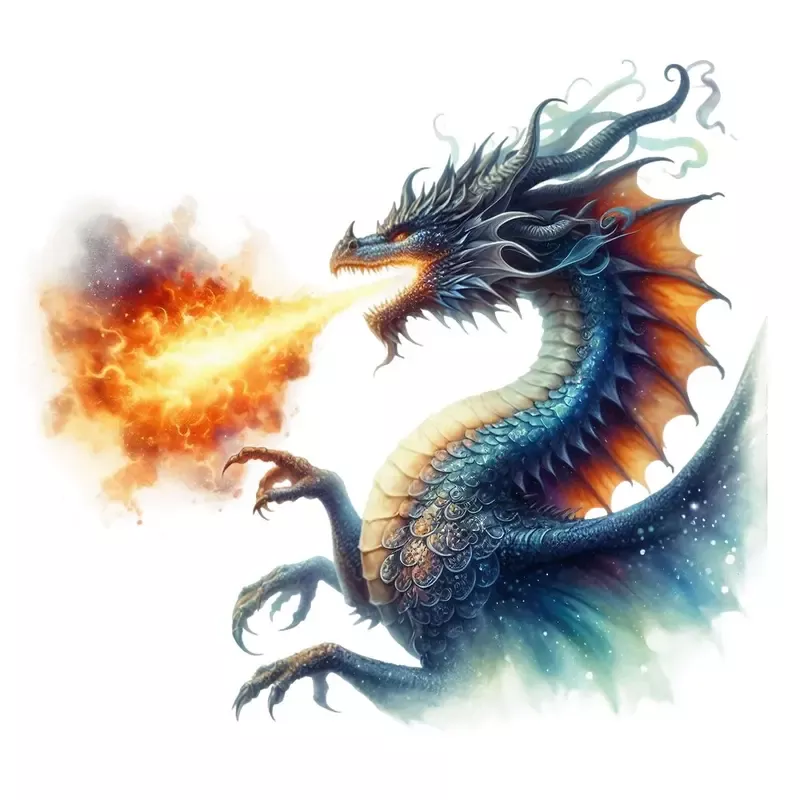 dragon-lair-dragon-16-fabric-panel The Dragon Lair Dragon #16 Fabric Panel