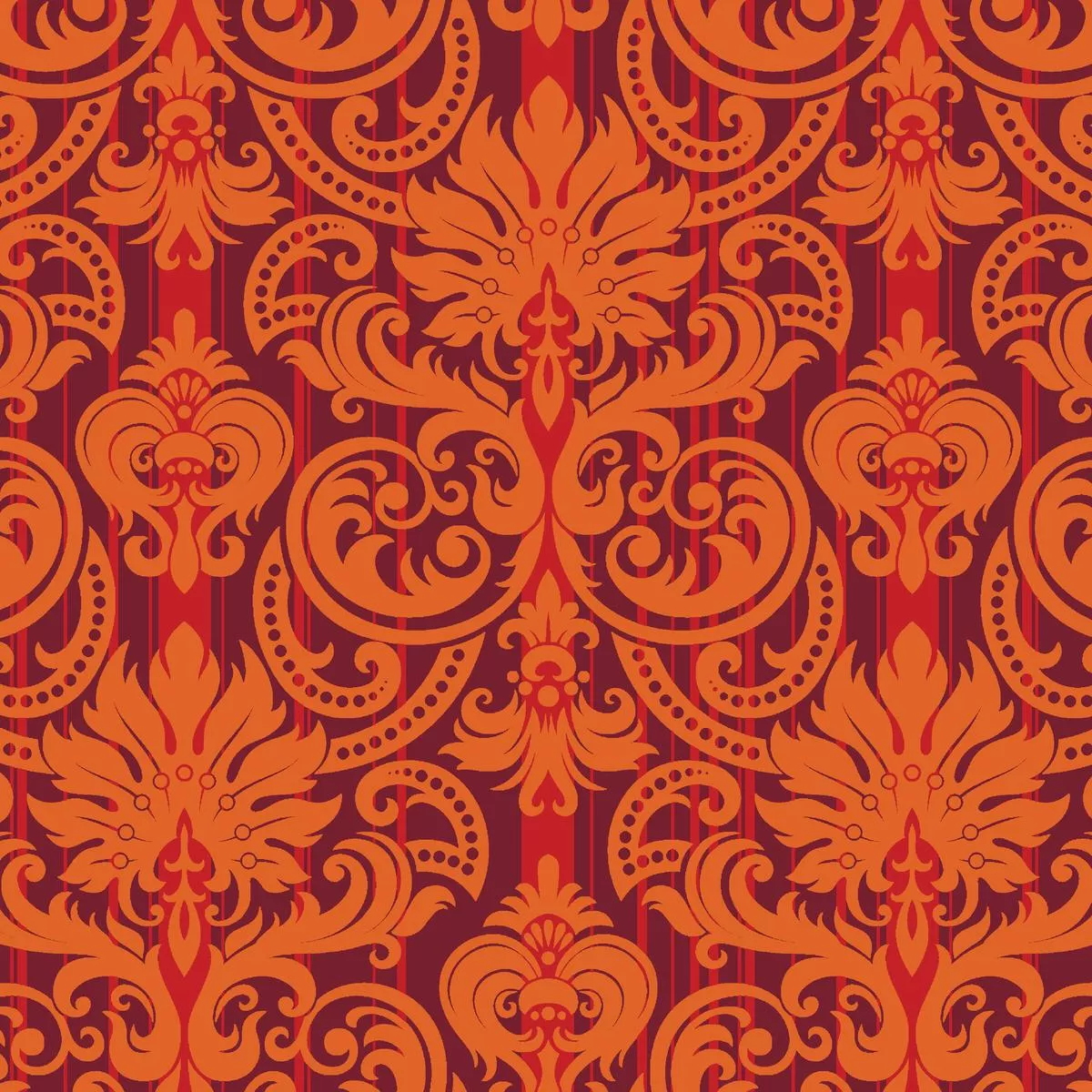 dramatic-baroque-on-orange-fabric Dramatic Baroque on Orange Fabric