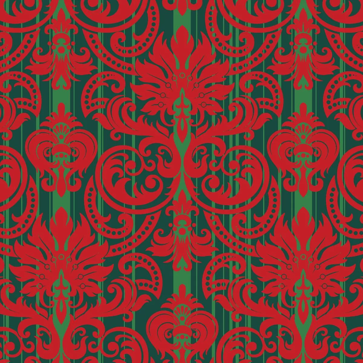 dramatic-baroque-on-red-green-fabric Dramatic Baroque on Red & Green Fabric