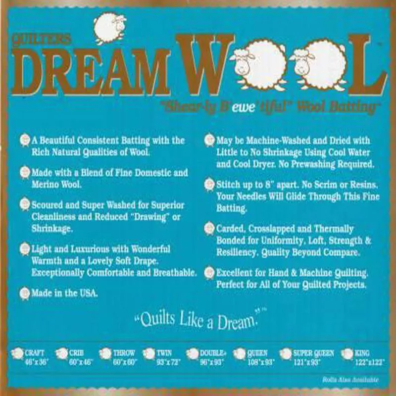 Dream Wool 122″ x 120″ King
