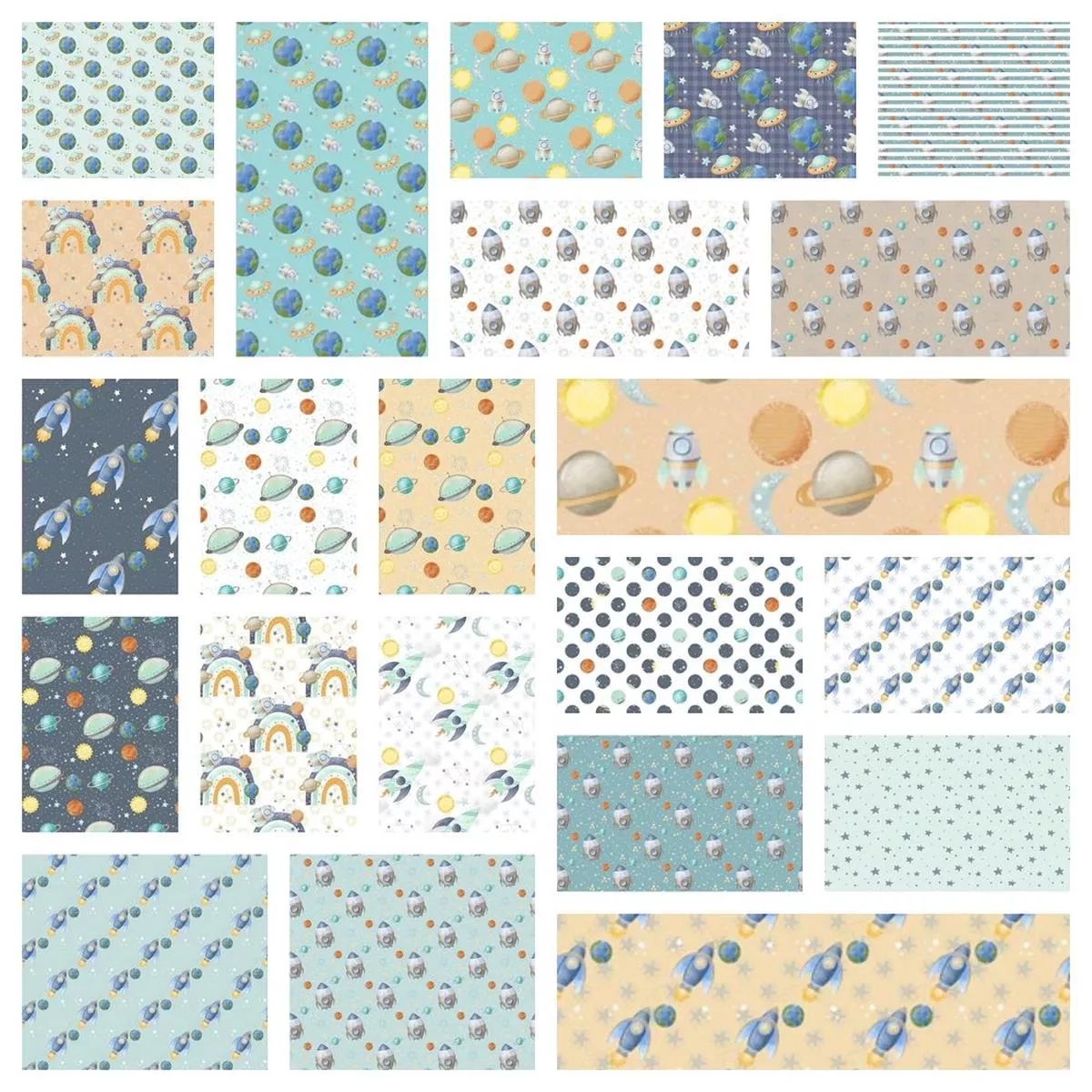Dreams of Outerspace Fabric Collection – 1 Yard Bundle