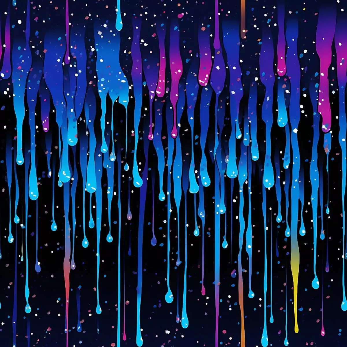 Dripping Blue Liquid Pattern 1 Quilting Cotton Fabric