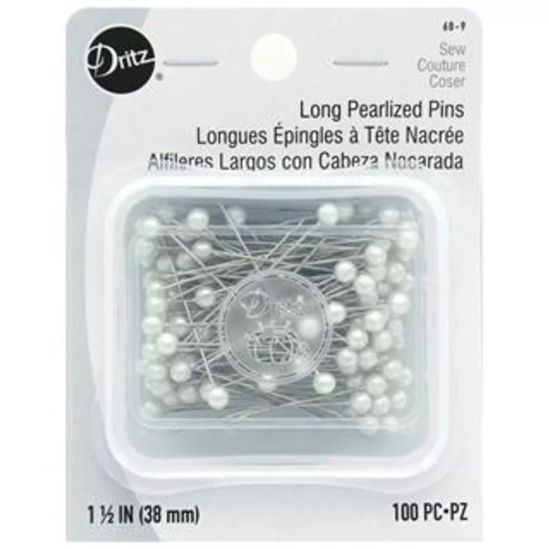 dritz-pins-long-pearlized-1-5-white-100pc Dritz Pins Long Pearlized 1.5″ White 100pc