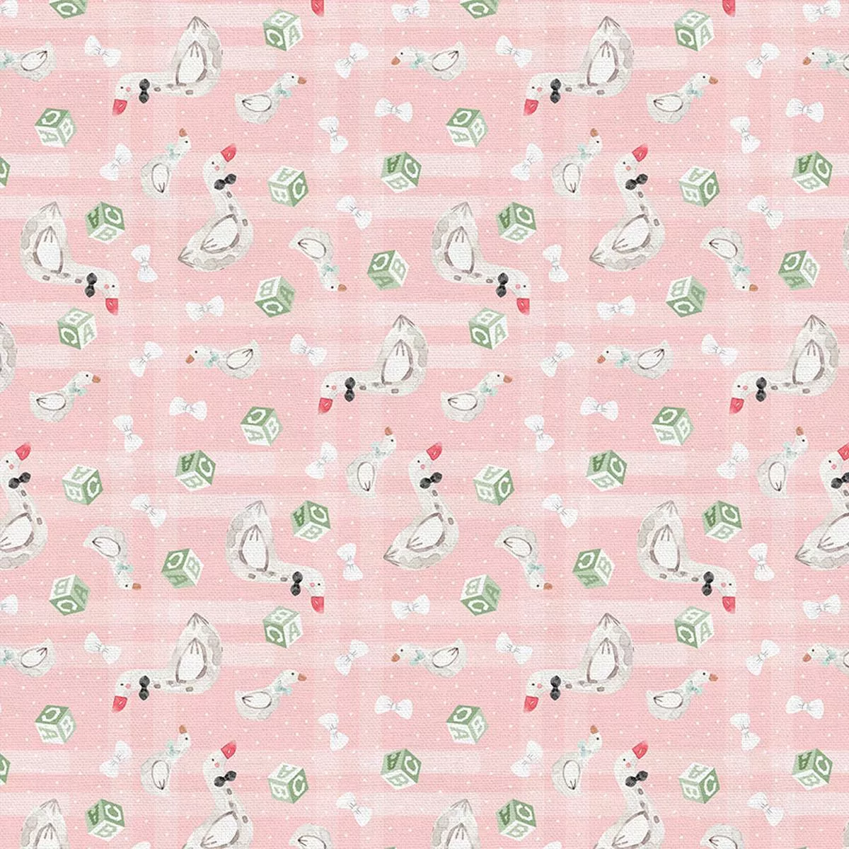Duck Toss – Pink – Quilting Cotton