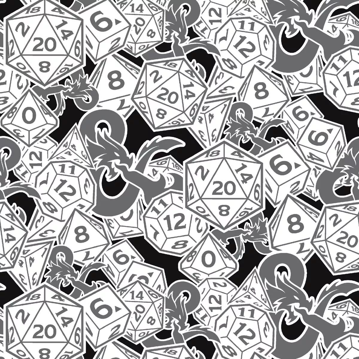 dungeons-dragons-ampers-dice-black-fabric Dungeons & Dragons Ampers and Dice Black Fabric
