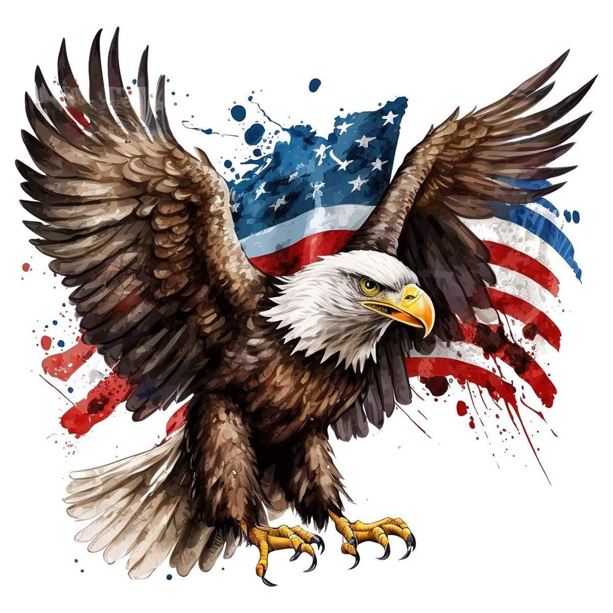eagle-american-flag-fabric-panel Eagle American Flag Fabric Panel