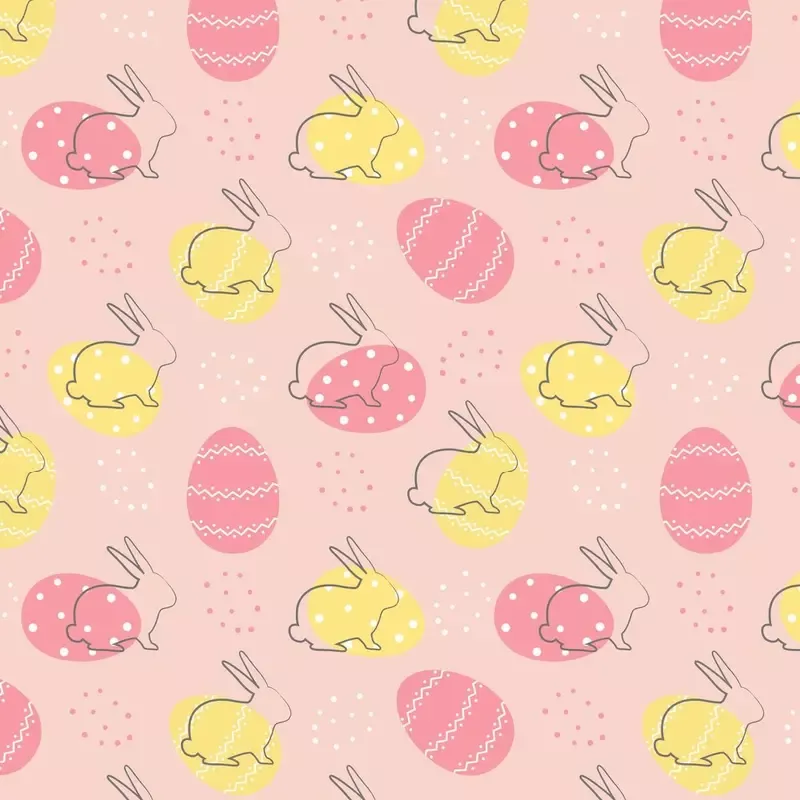 easter-bunny-silhouette-egg-fabric-pink Easter Bunny Silhouette & Egg Fabric – Pink