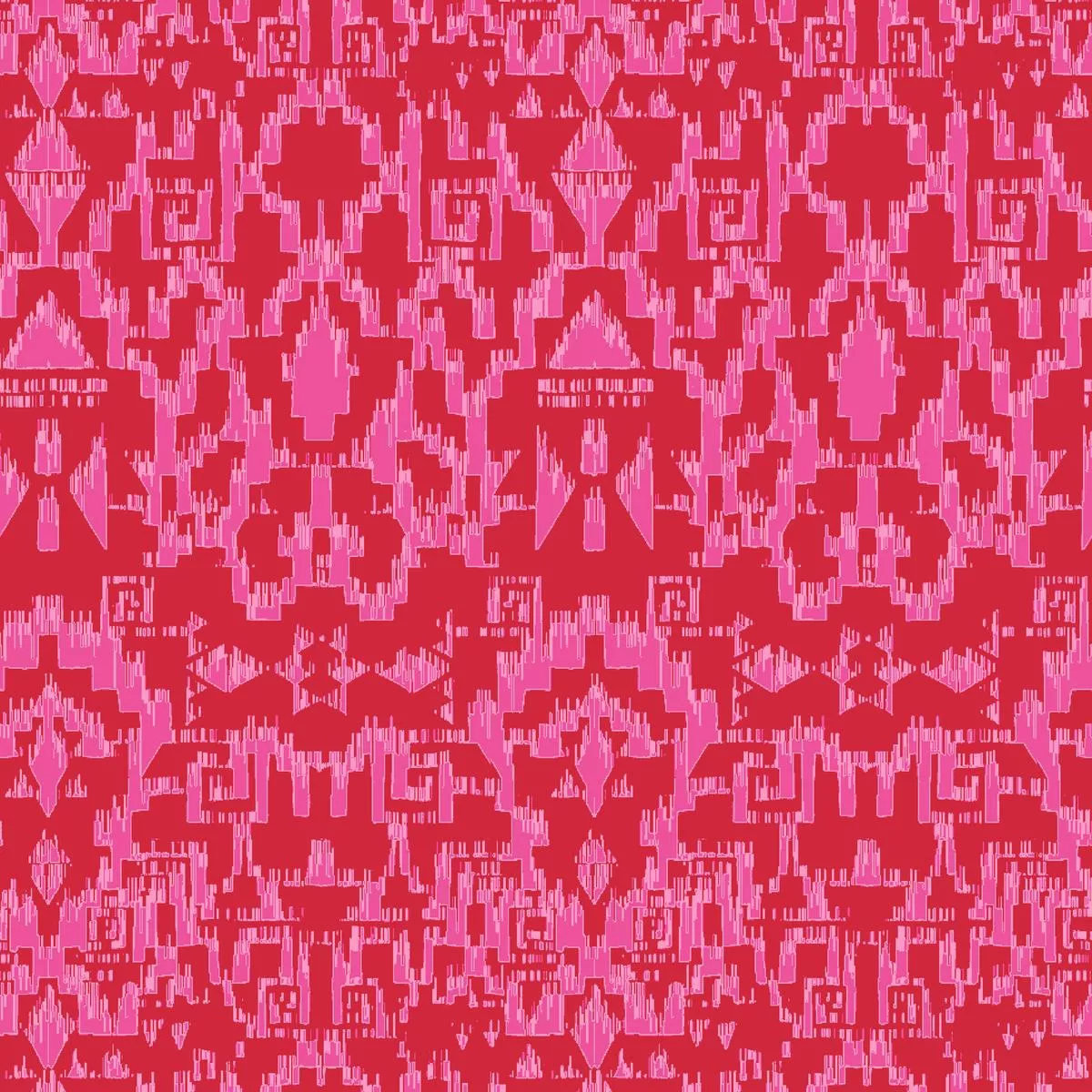 echo-ikat-on-pink-red-fabric Echo Ikat on Pink & Red Fabric