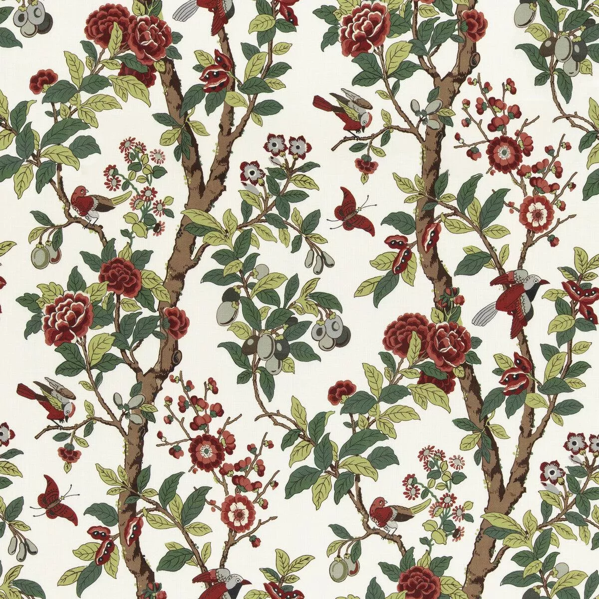 Eldon Document Red Green Fabric