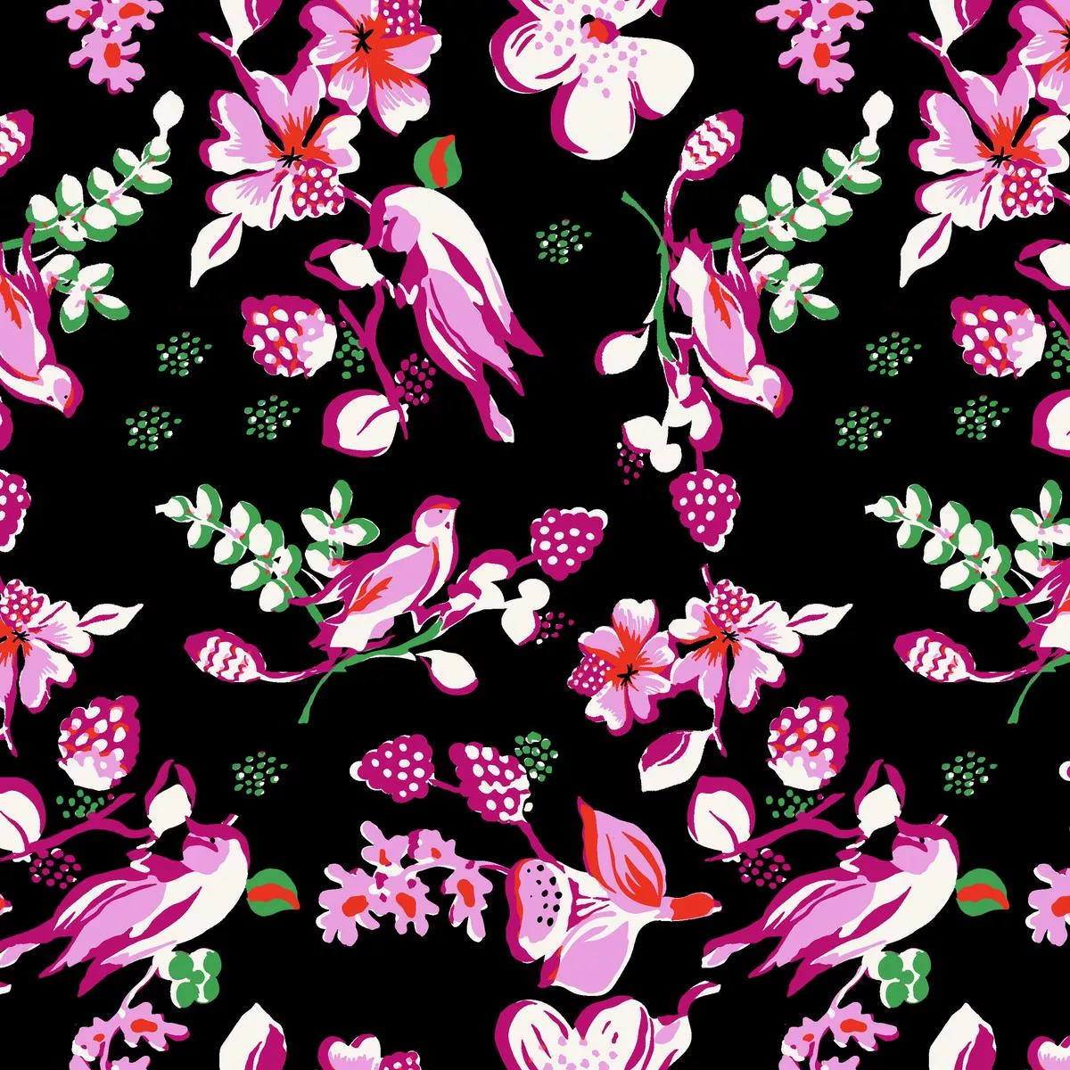electric-bloom-bright-floral-fabric Electric Bloom – Bright Floral Fabric