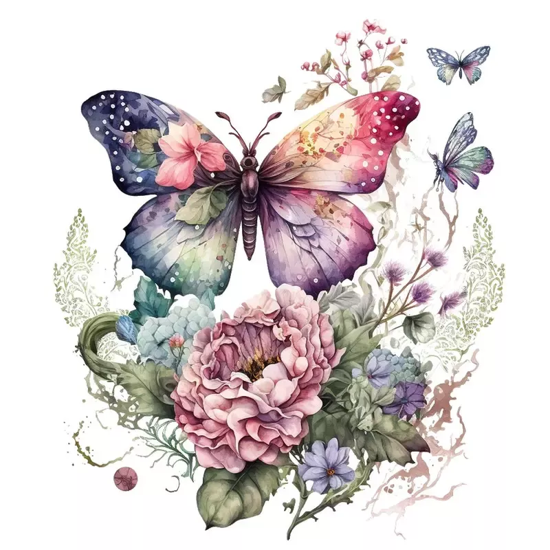 elegant-butterfly-scene-3-fabric-panel Elegant Butterfly Scene #3 Fabric Panel
