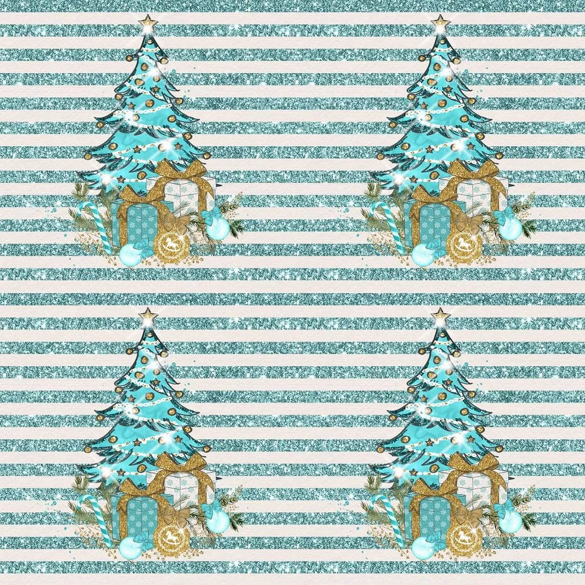 elegant-nutcracker-christmas-trees-on-stripes-fabric-tan Elegant Nutcracker Christmas Trees on Stripes Fabric – Tan
