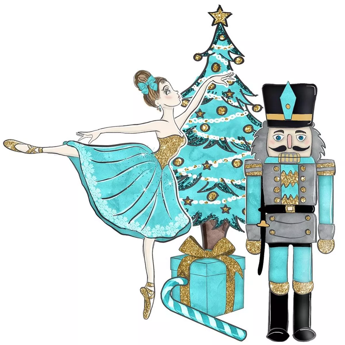 elegant-nutcracker-with-ballerina-fabric-panel-blue Elegant nutcracker with Ballerina Fabric Panel-Blue
