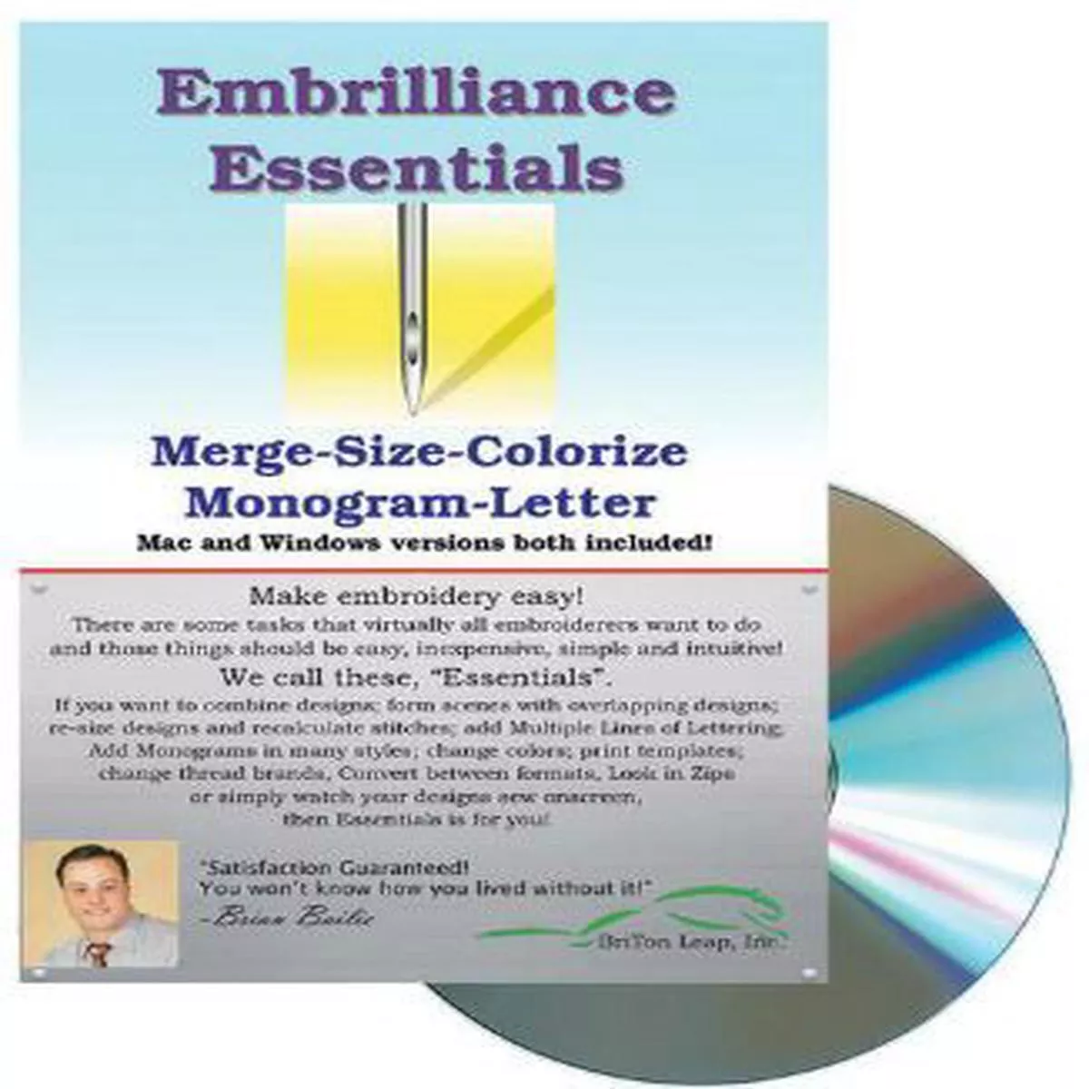 Embrilliance Essentials Embroidery Software