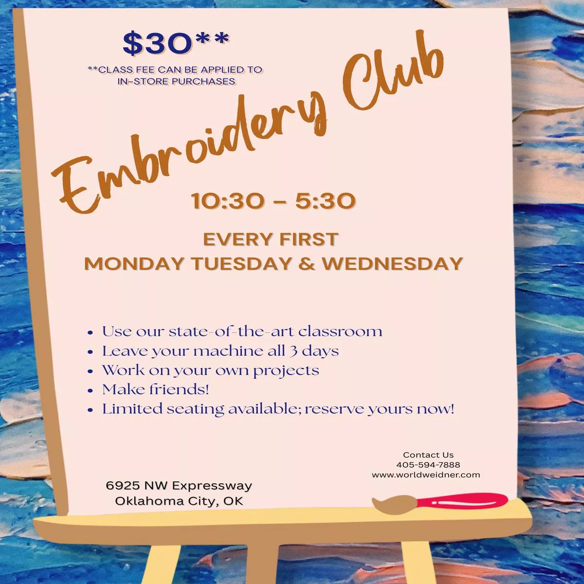 Embroidery Club August 2026