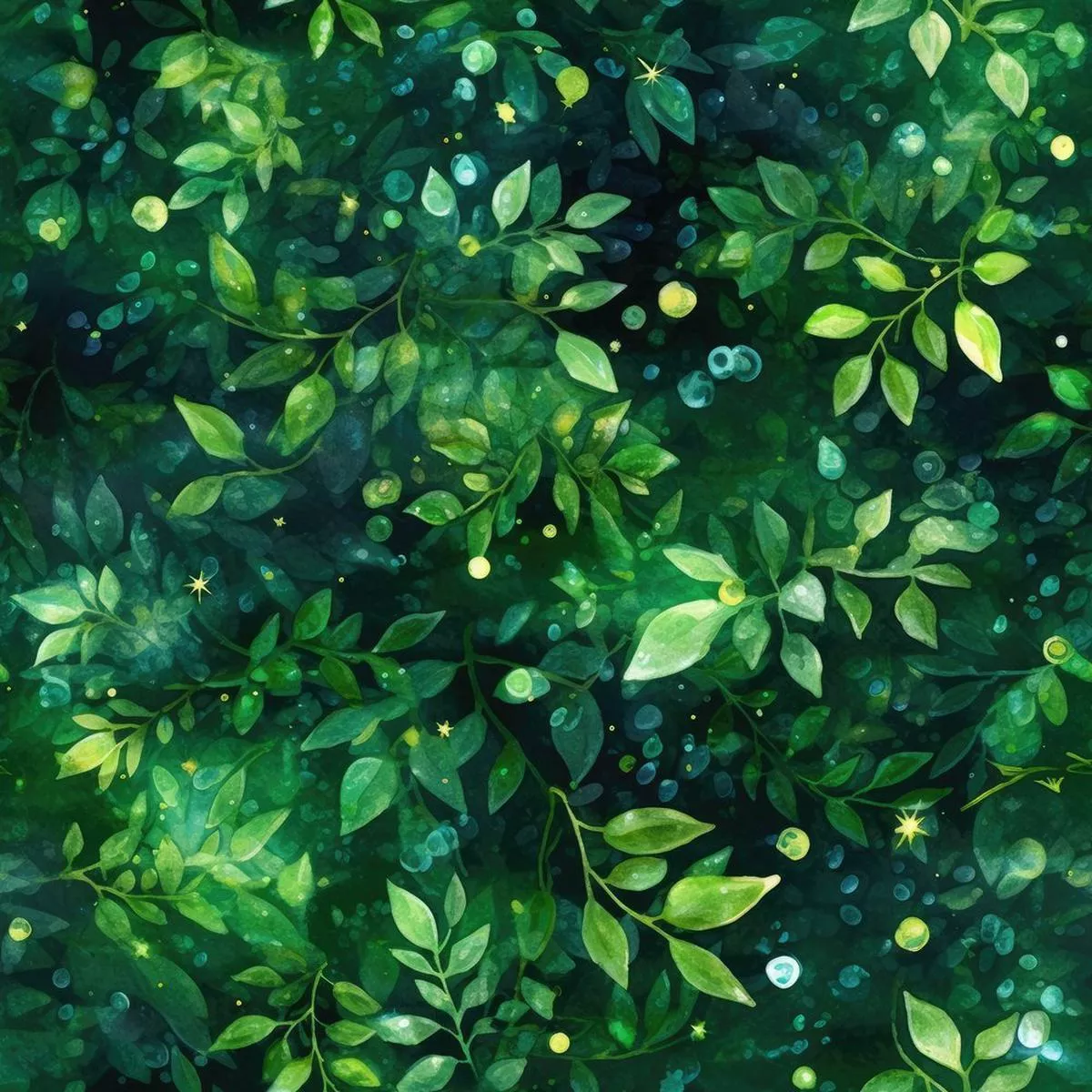 Emerald Forest Pattern #3 Fabric