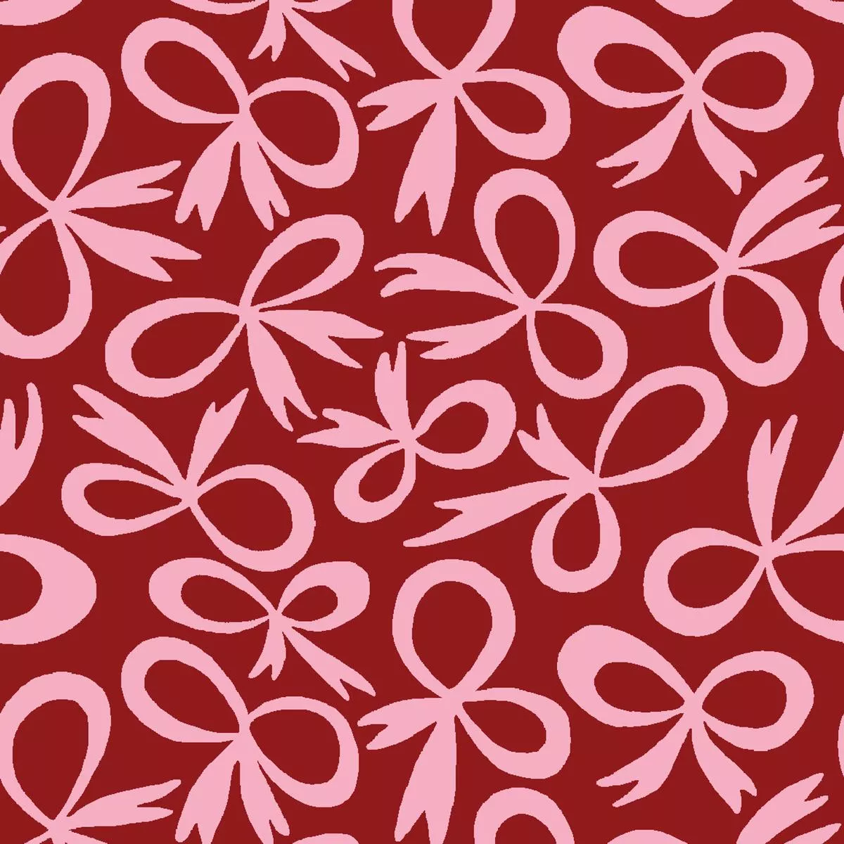 Emmy Bows on Crimson Fabric