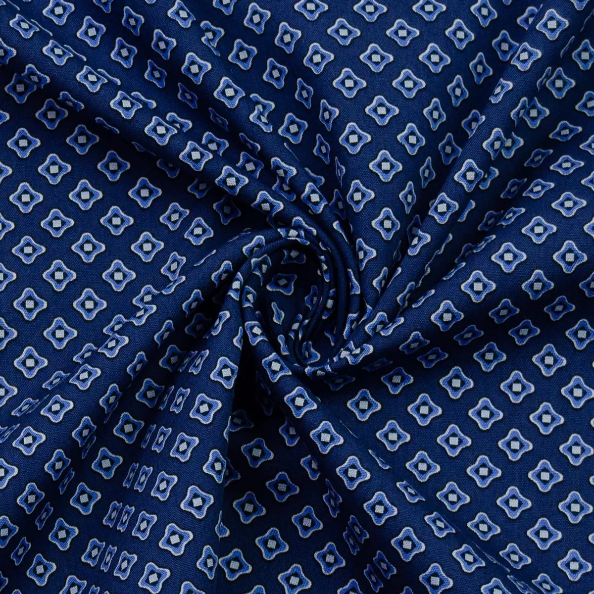 Emory Blue Printed Cotton Fabric