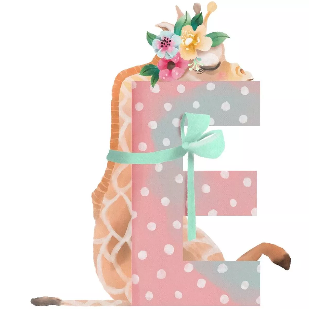 enormous-giraffe-e-fabric-panel Enormous Giraffe “E” Fabric Panel