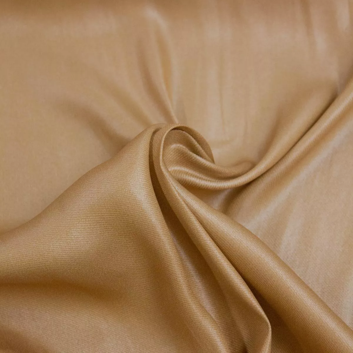 Erin Peanut Beige Fluid Polyester Sateen Fabric