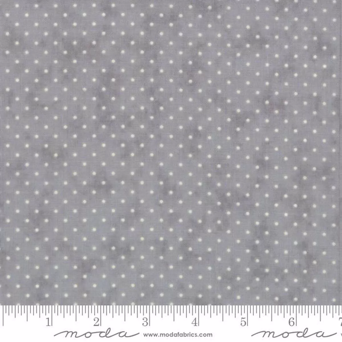 Essential Dots Silver Yardage by Moda 8654-121- PRICE PER 1/2 YARD
