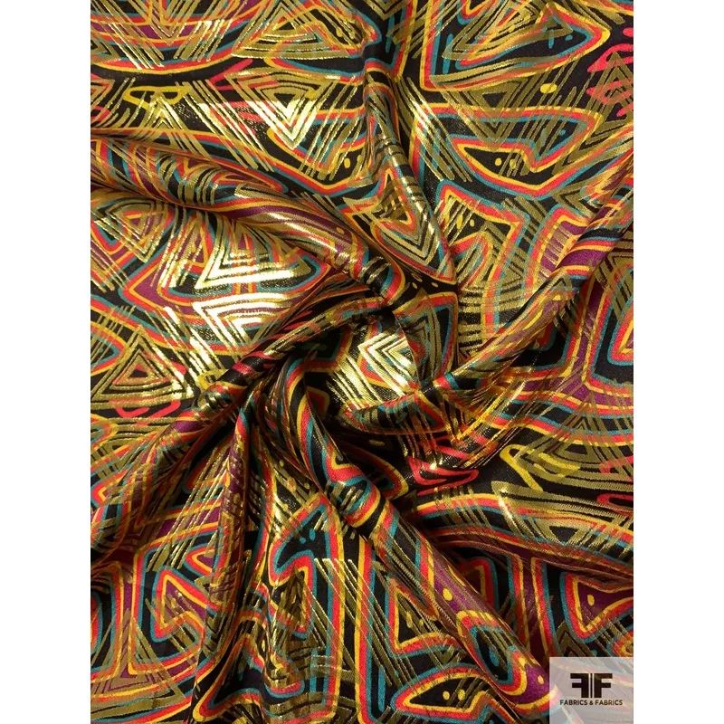 ethnic-medallion-printed-silk-jacquard-liquid-lam-multicolor Ethnic Medallion Printed Silk Jacquard Liquid Lam – Multicolor