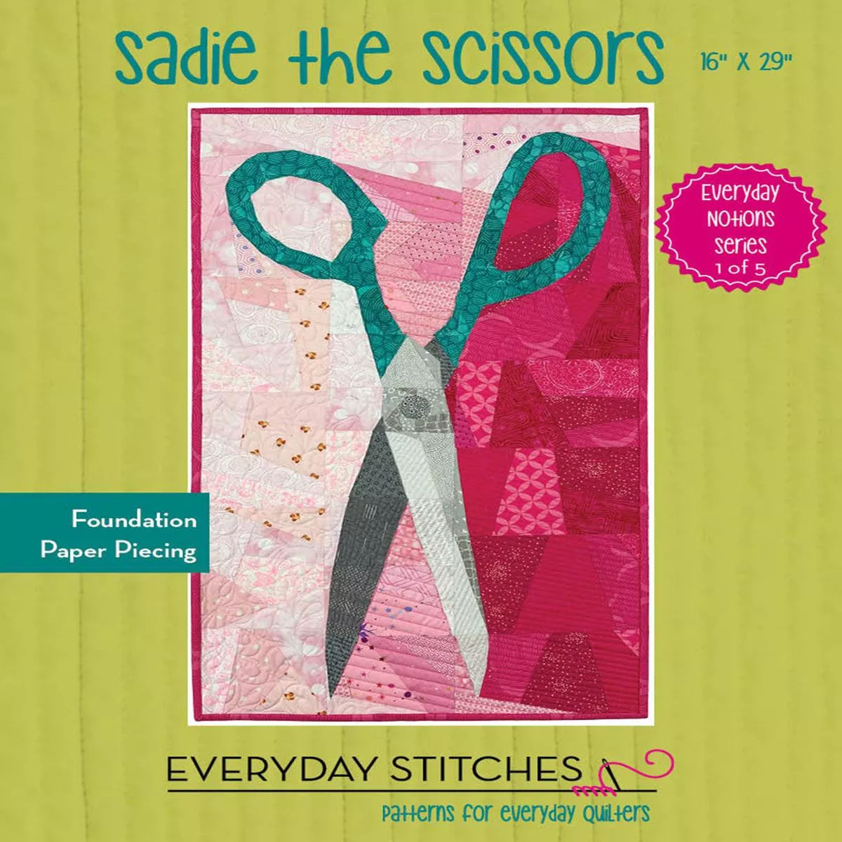 Everyday Stitches Sadie the Scissors Quilting Pattern ES-548-SCI