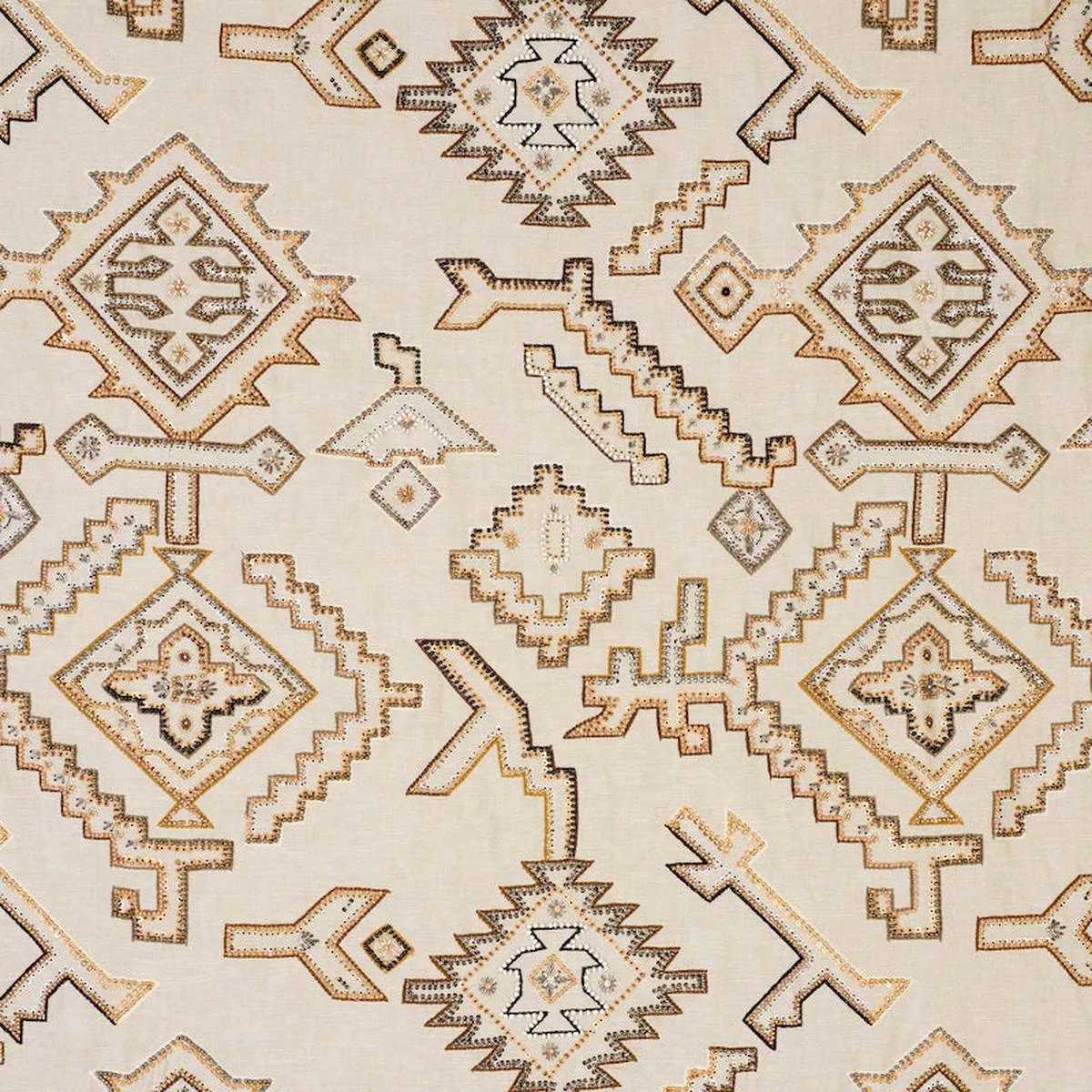 Ezma Embroidery Neutral Fabric