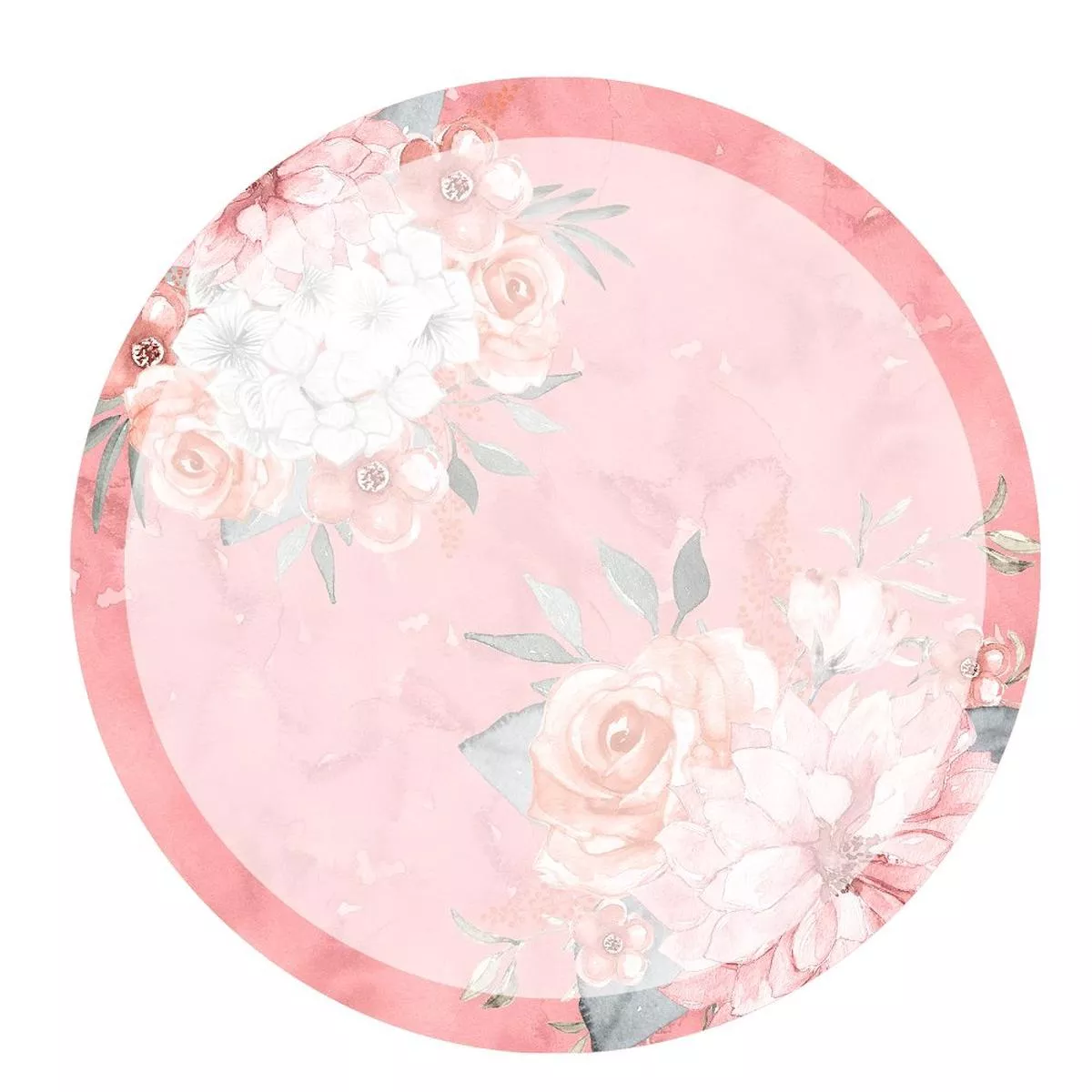 Faded Watercolor Wireframe Fabric Panel