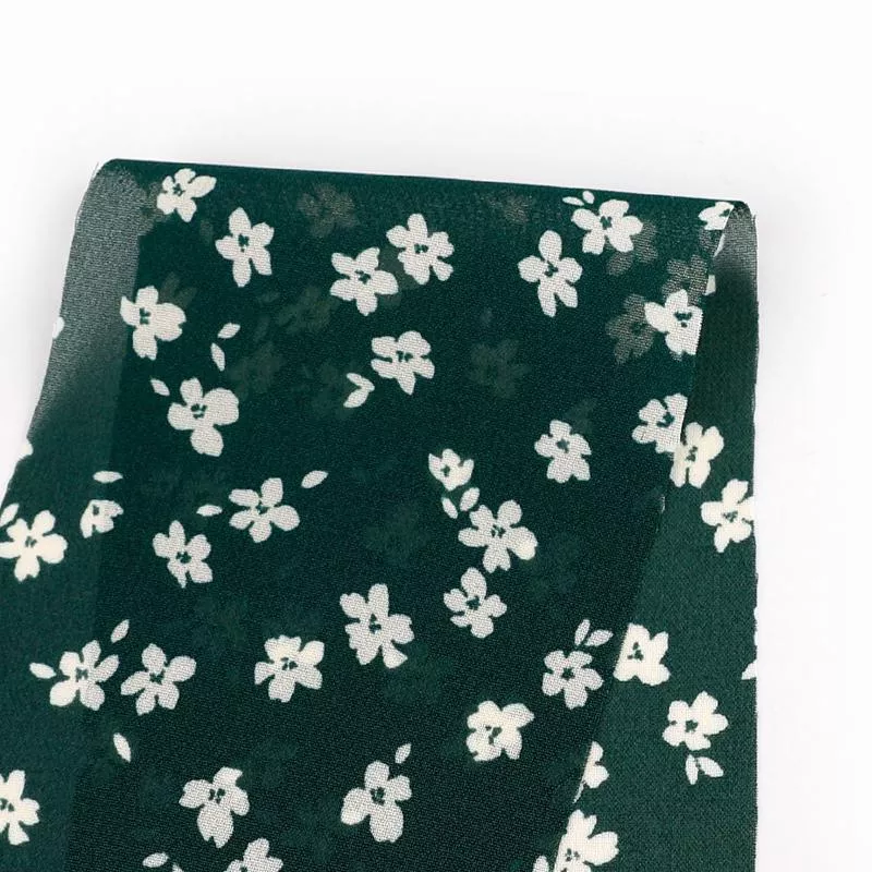 Fallen Blossom Viscose Georgette – Malachite