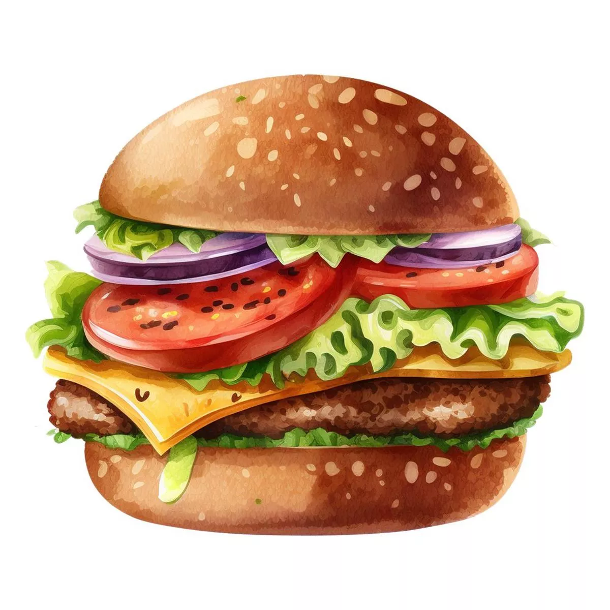fast-food-cheeseburger-fabric-panel Fast Food Cheeseburger Fabric Panel