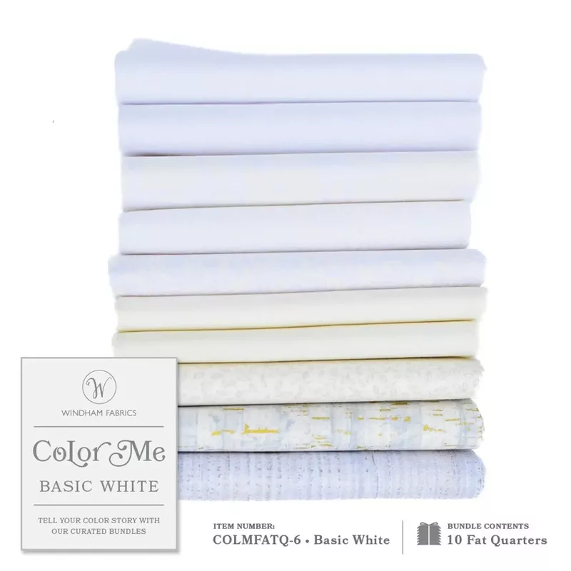 fat-quarter-bundle-color-me-basic-white-10pcs-bundle Fat Quarter bundle, Color Me Basic White, 10pcs/bundle