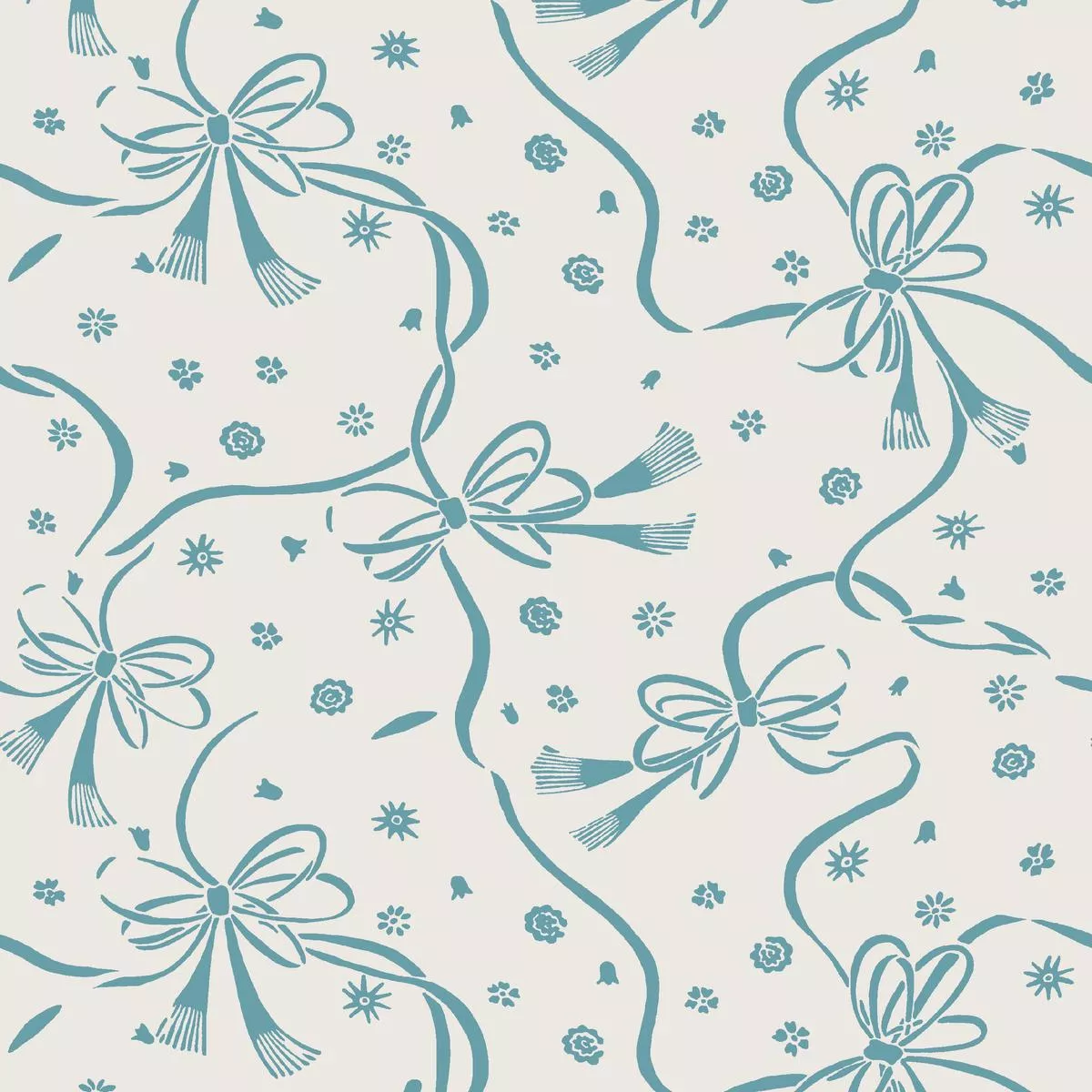 festive-bows-on-bayou-blue-fabric Festive Bows on Bayou Blue Fabric