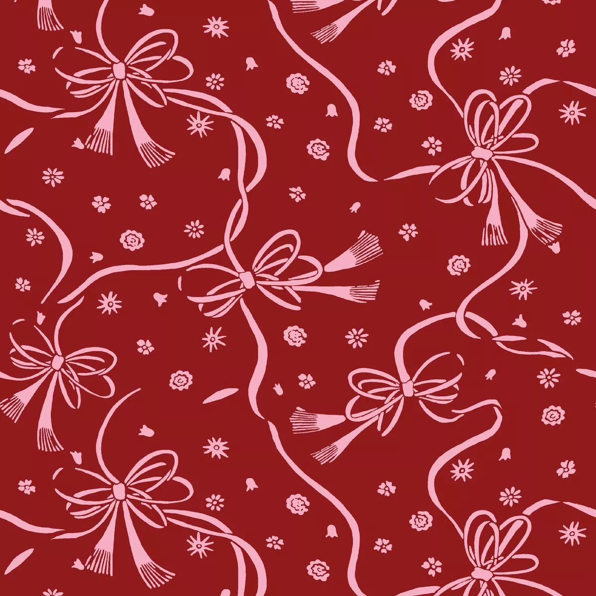 festive-bows-on-crimson-fabric Festive Bows on Crimson Fabric