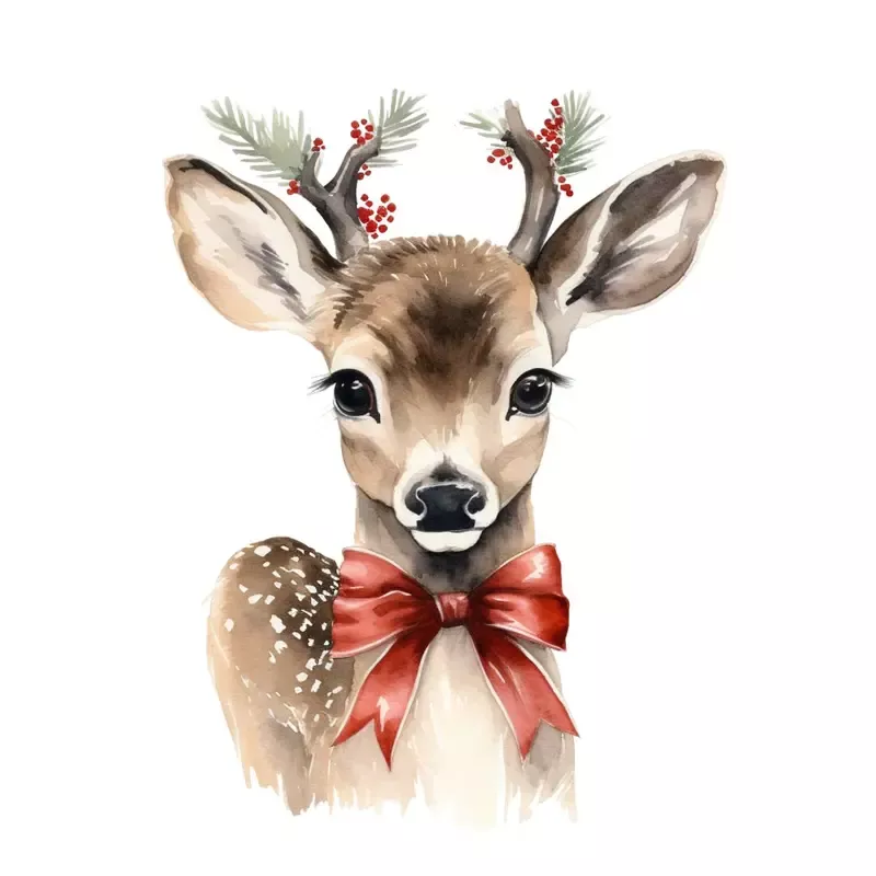 festive-fawn-7-fabric-panel Festive Fawn #7 Fabric Panel