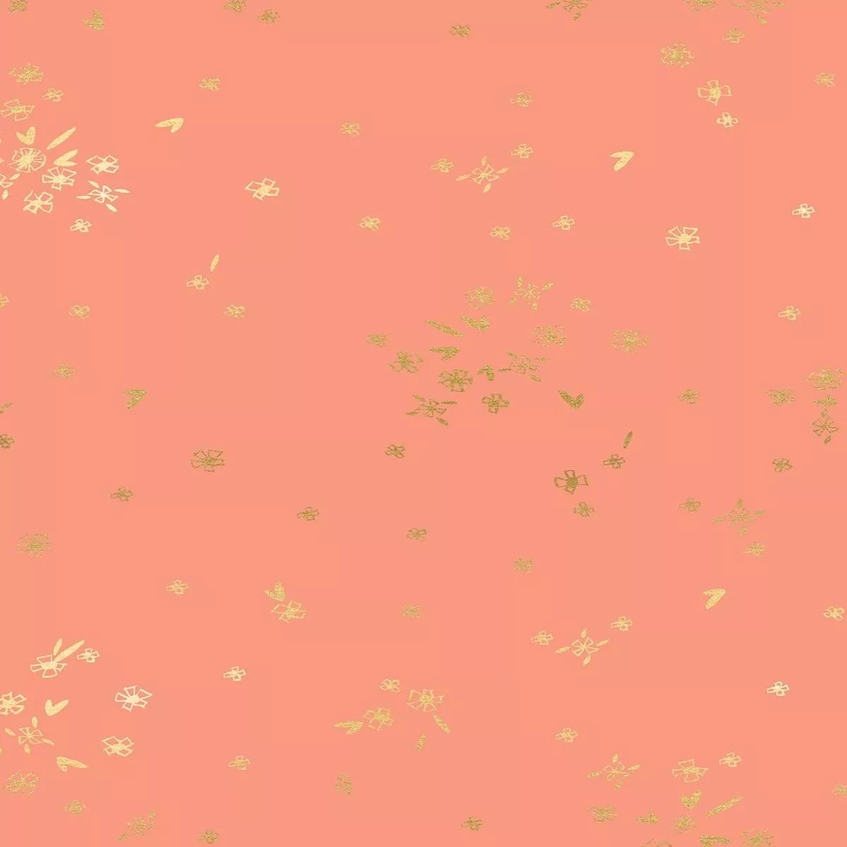 First Light Tiny Flowers By Ruby Star Society For Moda Melon / Metallic
