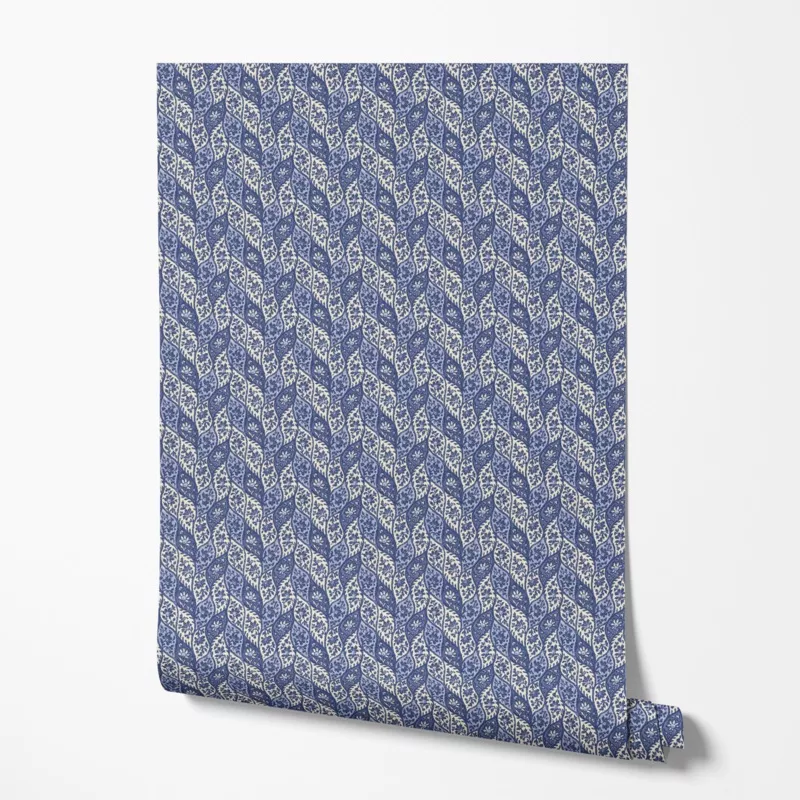 Flora Royale on Blue Wallpaper