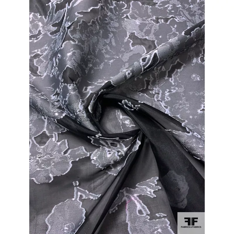 floral-burnout-polyester-organza-panel-light-grey-black Floral Burnout Polyester Organza Panel – Light Grey / Black